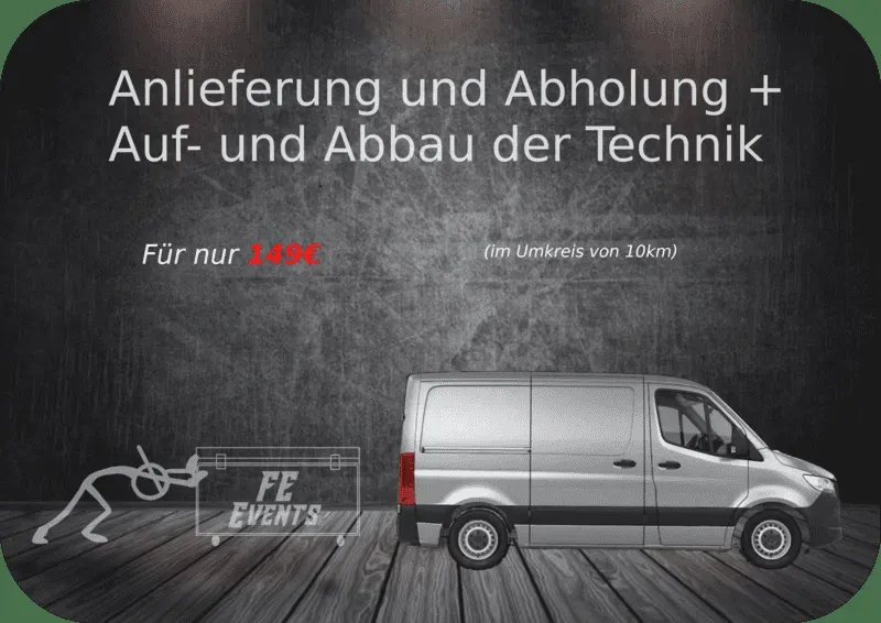 Lieferung und Aufbau vor Ort